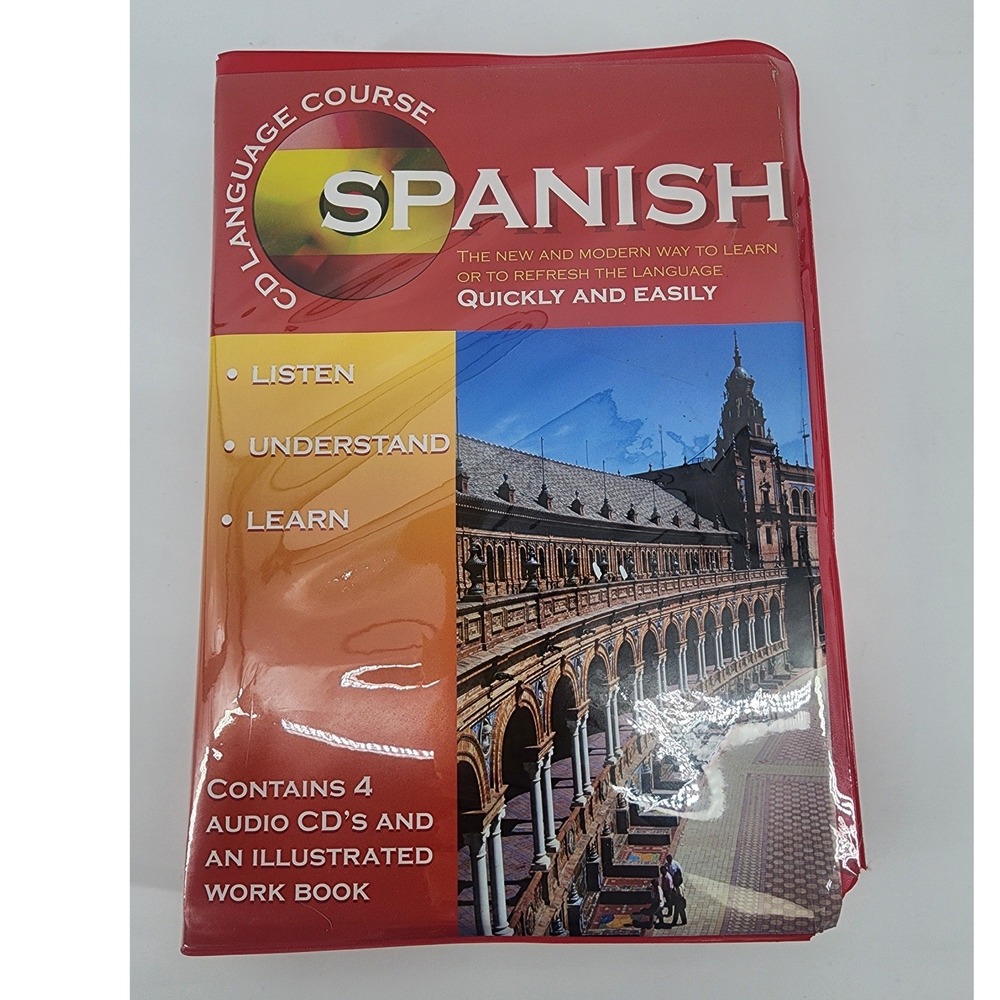 Spanish CD Language Course Caxton Editions 4 Audio‎ CDs Illustrated Workbook